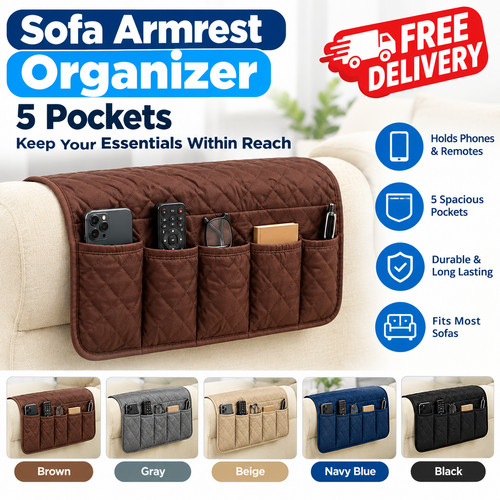 Pocket couch arm caddy - couch,