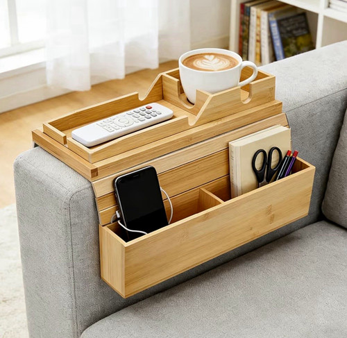 Wooden sofa armrest - sofa, organiser