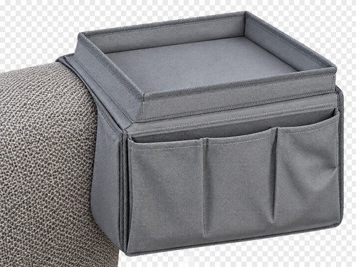 Grey sofa armrest organiser - grey,